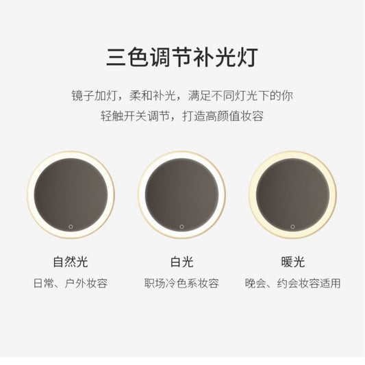 意式極簡梳妝檯收納櫃一體臥室現代簡約小戶型網紅實木圓型化妝桌