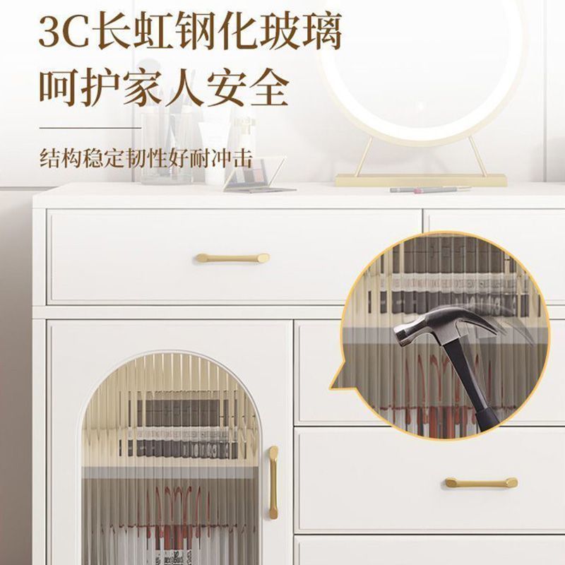 梳妆台斗柜一体梳妆柜卧室现代简约小户型轻奢床尾柜可伸缩化妆桌