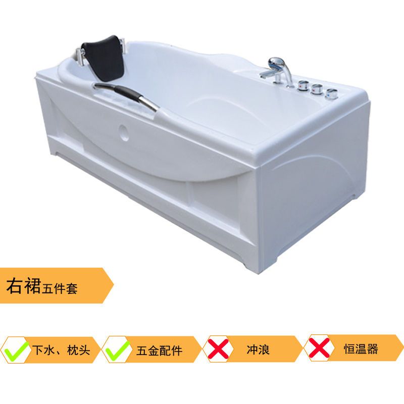 亞克力成人浴缸浴盆智能恆溫衝浪按摩浴缸情侶浴缸浴盆1.4-1.7米