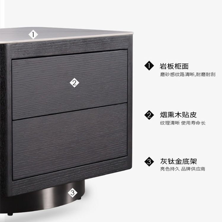極簡牀頭櫃簡約現代輕奢意式高端設計師臥室高級感網紅儲物邊櫃