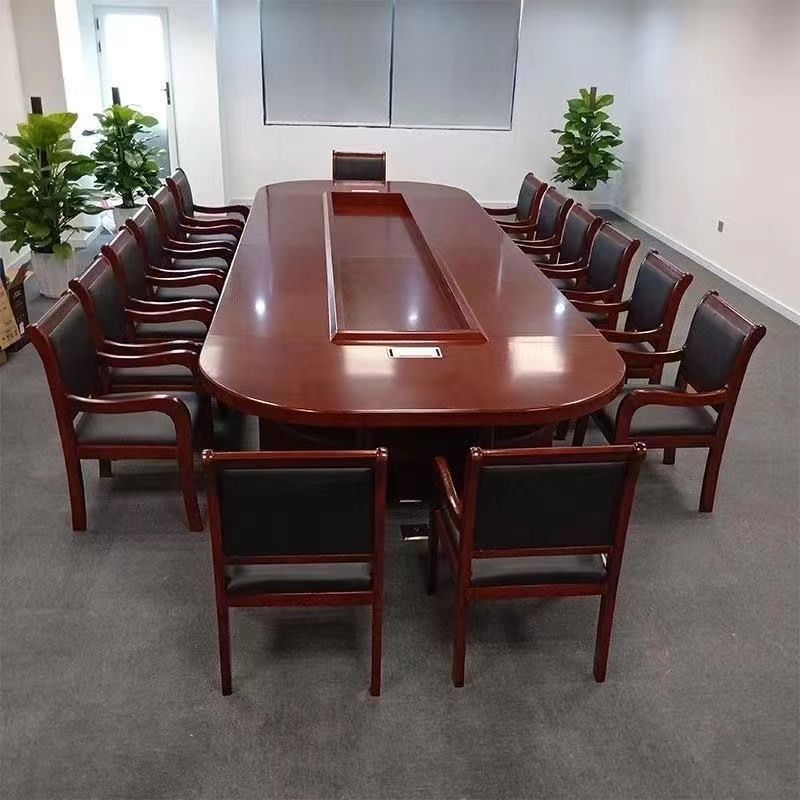 包邮办公家具椭圆形会议桌简约现代商务公司大型办公家具会议桌椅