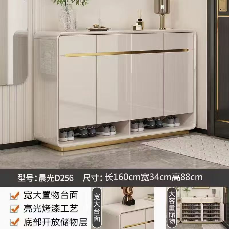 新款烤漆門口鞋櫃玄關輕奢家用靠牆收納大容量現代簡約入戶儲物櫃