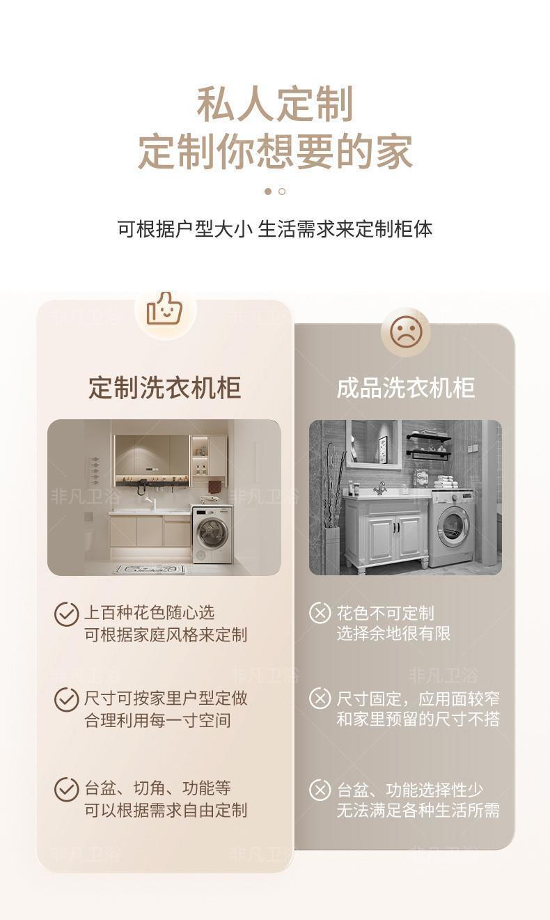奶油風陶瓷雙盆一體盆洗衣櫃組合衛生間洗手盆洗臉盆櫃洗漱臺浴室