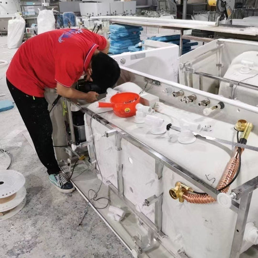 心形亞克力浴缸家用網紅大瀑布按摩浴盆小戶型獨立式洗澡盆