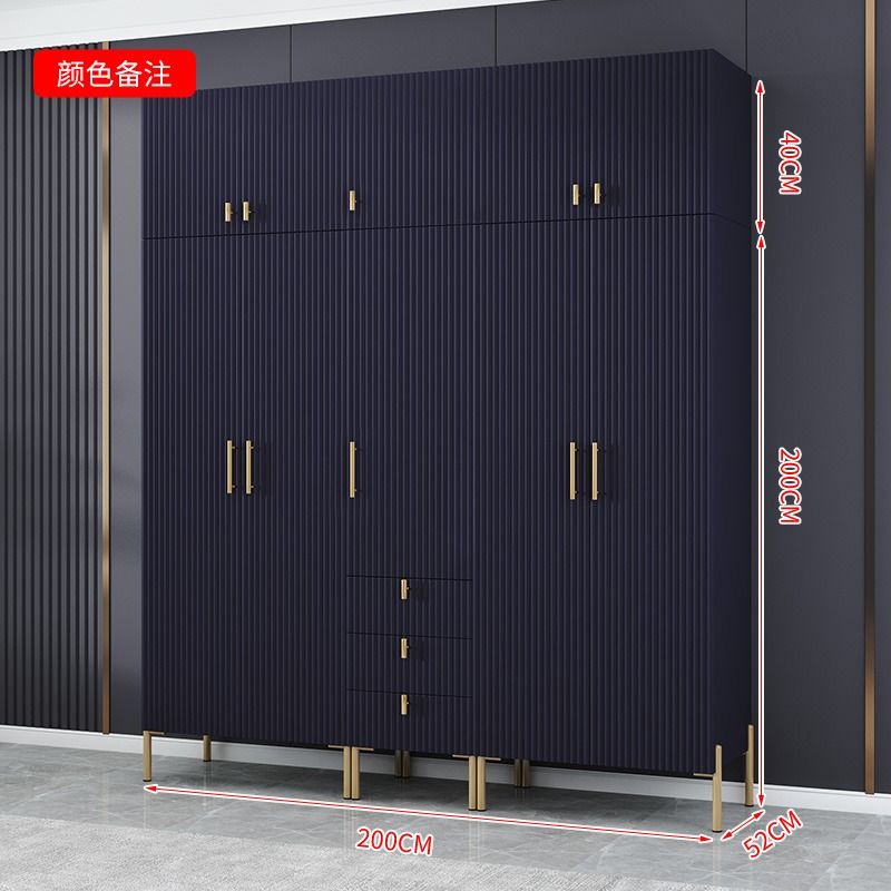 简约轻奢衣柜家用卧室用小户型简约柜子出租房用组装衣橱高级网红