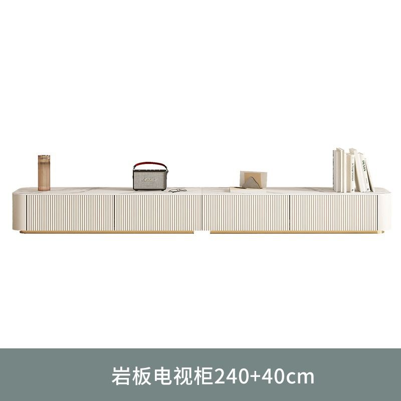 巖板茶几電視櫃組合輕奢現代簡約意式大小戶型客廳烤漆電視機地櫃