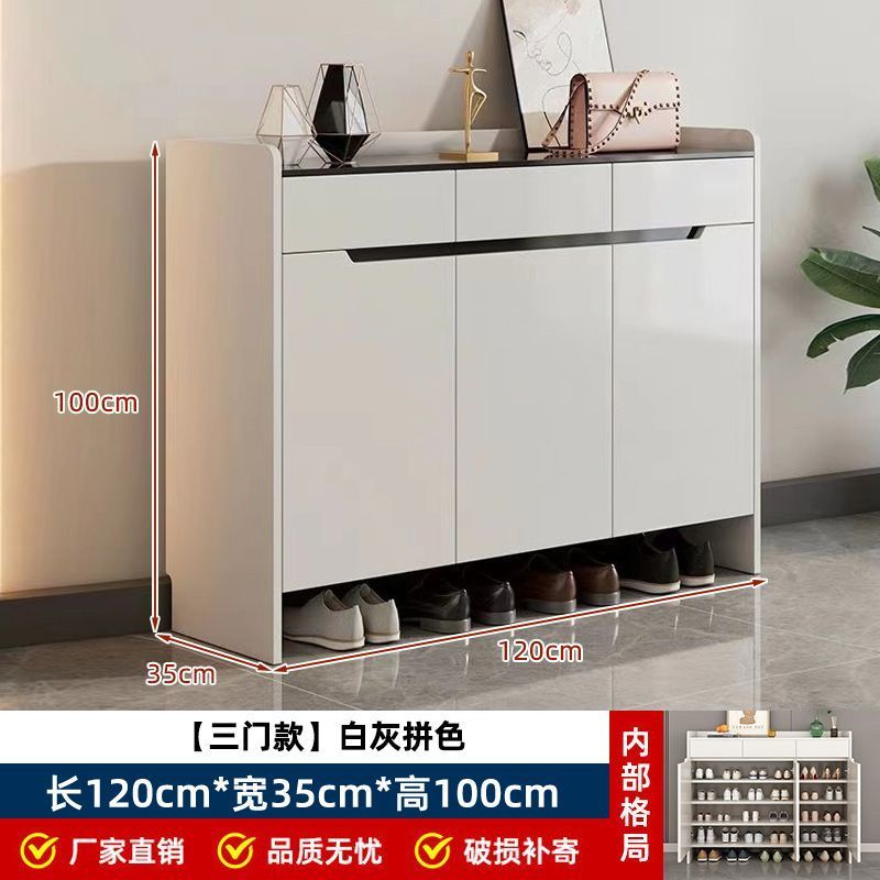 實木鞋櫃門口進門靠牆玄關入戶大容量家用鞋架陽臺簡約儲物櫃收納