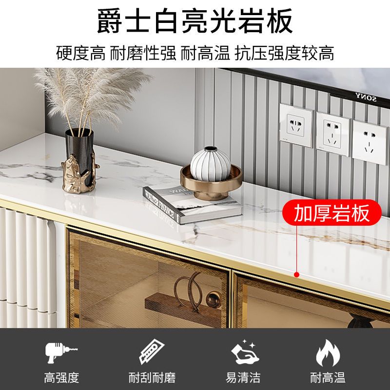 2024网红公主风梳妆台轻奢高级岩板电视柜家用电视柜小户型化妆台