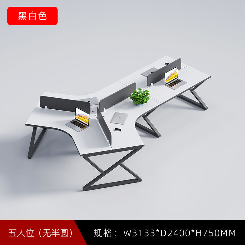 异形职员简约现代3/6人位屏风工位员工办公桌椅全套办公桌椅组合
