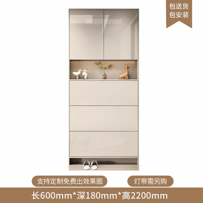 定製超薄款鞋櫃翻鬥18cm家用門口入戶玄關櫃一體高立式門後門廳櫃