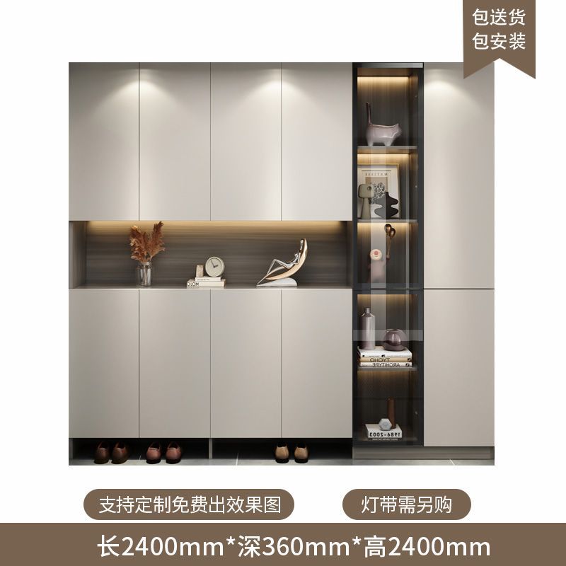 定製進門入戶鞋櫃家用門口一體坐凳靠牆大容量現代簡約玄關鞋櫃