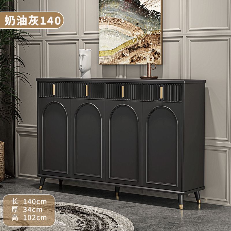 法式奶油风2025新款爆款鞋柜家用门口大容量带抽屉对开门收纳柜NY