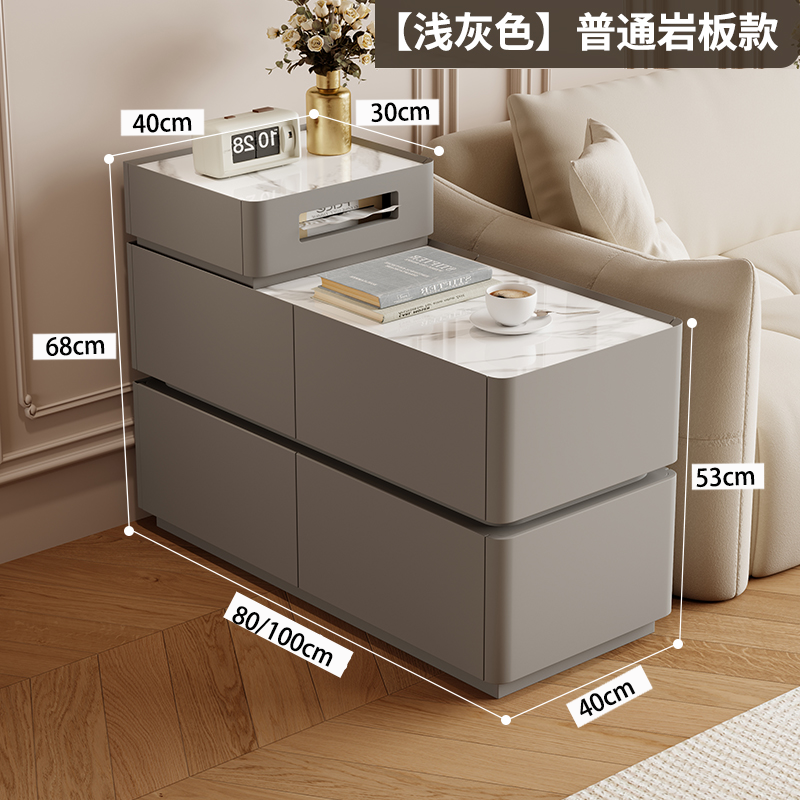 【推荐】沙发轻奢边柜智能侧边客厅高级多功能茶几网红储物柜边几