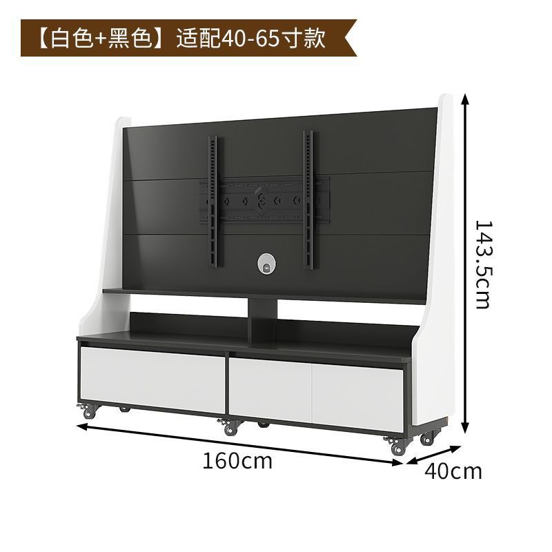 實木可移動電視機櫃客廳家用小戶型現代簡約落地收納儲物電視支架