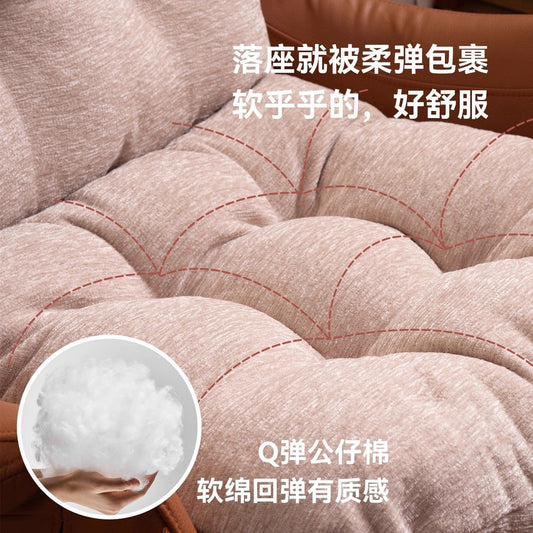 輕奢單人沙發椅高端可旋轉設計師家用客廳陽臺術士中古休閒靠背椅