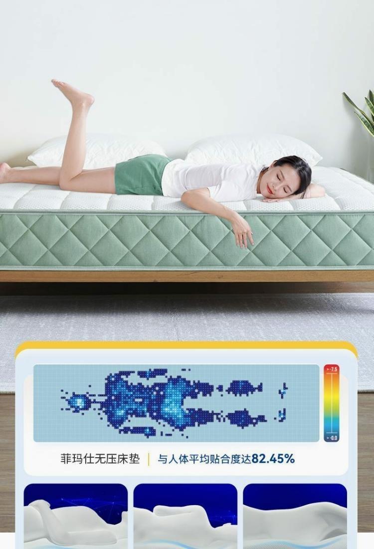 菲瑪仕記憶棉盒子捲包牀墊乳膠家用獨立彈簧網紅小清新席夢思牀墊