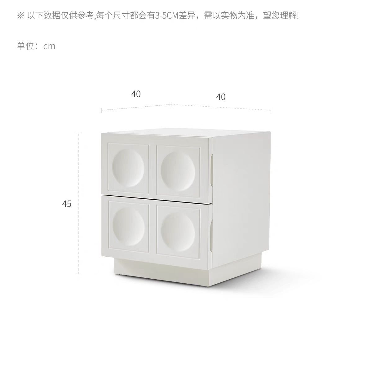 LZ輕奢復古牀邊櫃網紅ins簡約現代儲物中古奶油風牀頭櫃