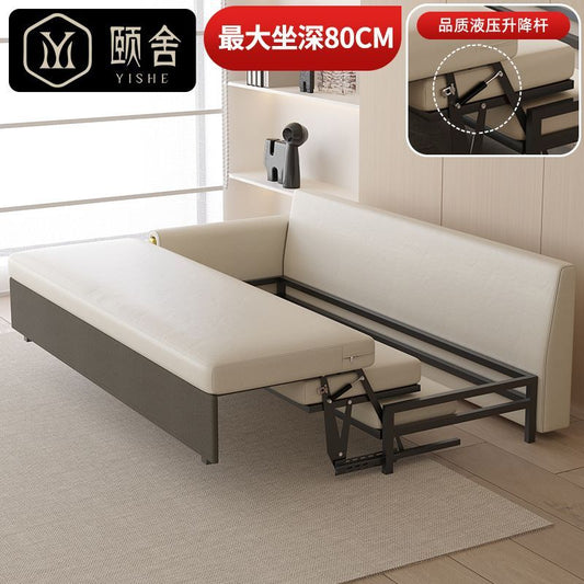 颐舍多功能两用折叠沙发新款出租屋一体免洗五防科技布小户型客厅