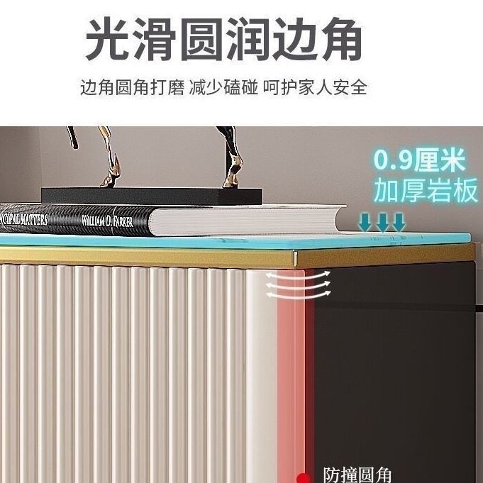 现代简约酒柜轻奢置物柜餐边柜一体靠墙家用厨房储物柜餐厅茶水柜