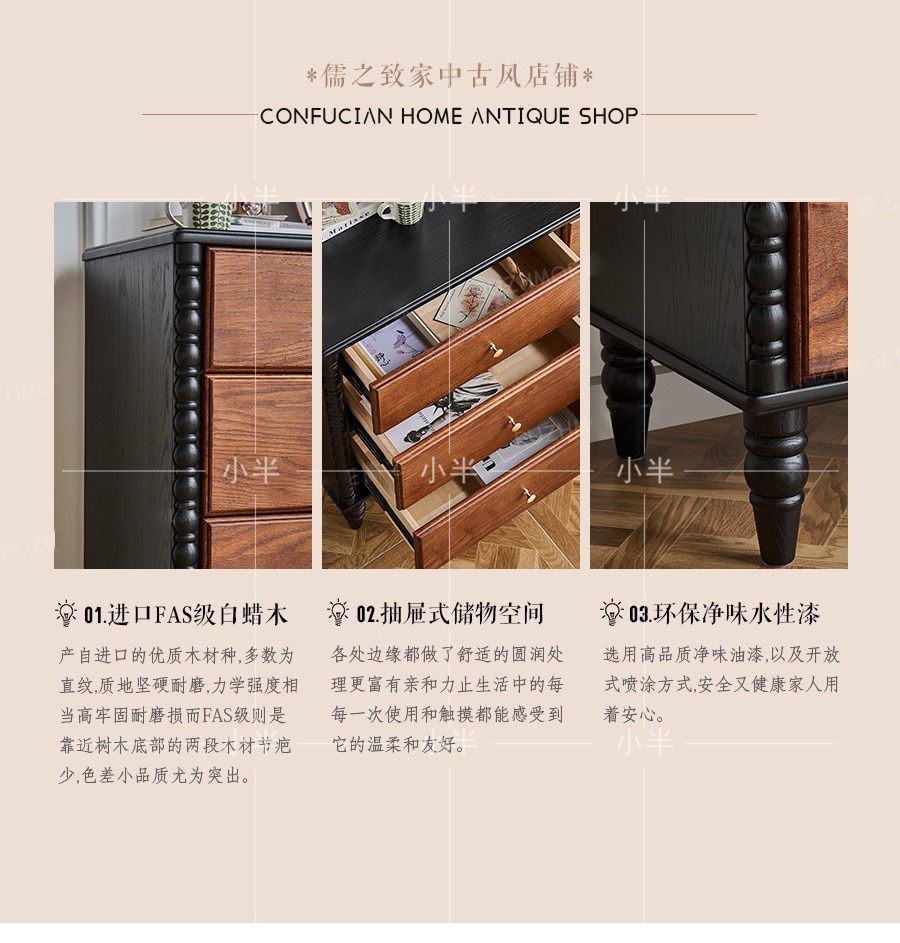 法式中古風化妝桌可伸縮臥室梳妝檯一體收納櫃復古小戶型轉角妝臺