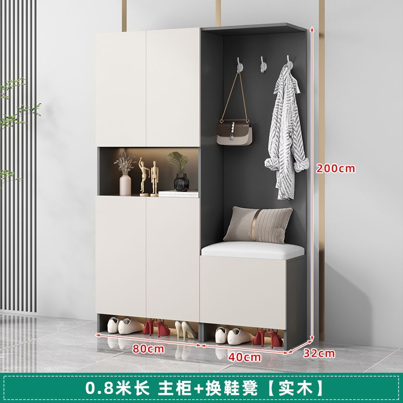 實木入戶鞋櫃玄關櫃家用門口儲物櫃樓道走廊大容量一體靠牆收納櫃