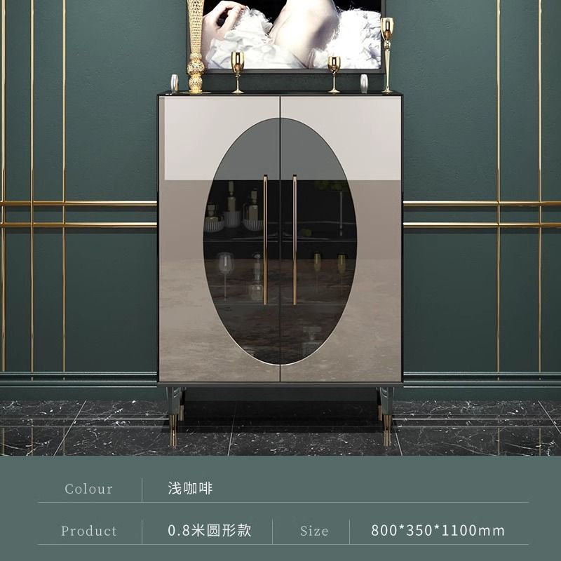 意式輕奢極簡餐邊櫃客廳靠牆玄關儲物櫃現代高檔家用茶水櫃子定製