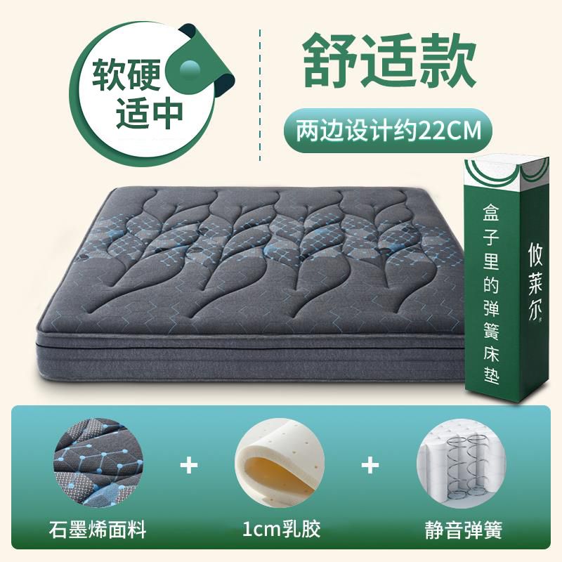攸萊爾超軟壓縮捲包牀墊2.2米彈簧五星級酒店乳膠席夢思石墨烯1.8