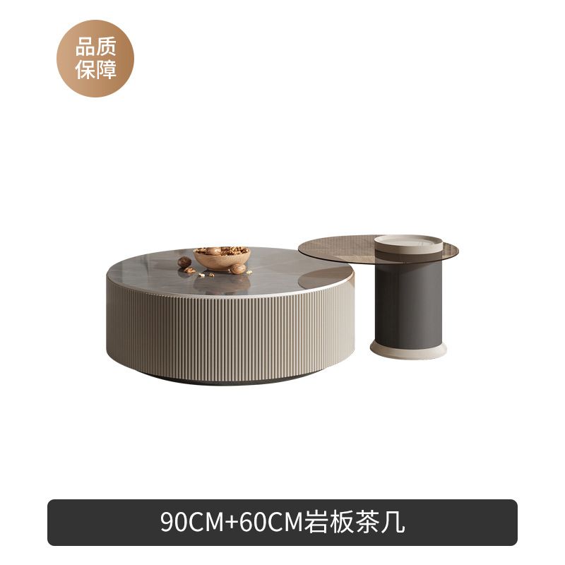 巖板茶几電視櫃組合輕奢現代簡約意式大小戶型客廳烤漆電視機地櫃