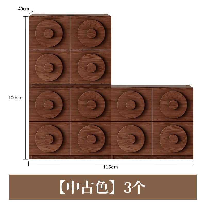 homechoice復古卡門櫃家用組合邊櫃實木收納櫃牀頭櫃電視儲物櫃
