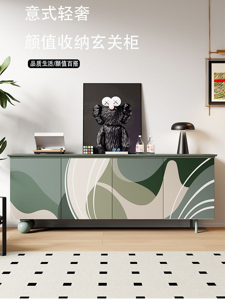美式玄關櫃法式入戶鞋櫃客廳裝飾實木餐邊櫃大容量隔斷置物櫃邊櫃