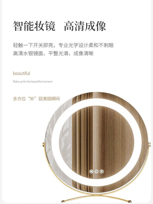 輕奢馬鞍皮梳妝檯現代簡約臥室收納小戶型網紅意式巖板化妝桌書桌