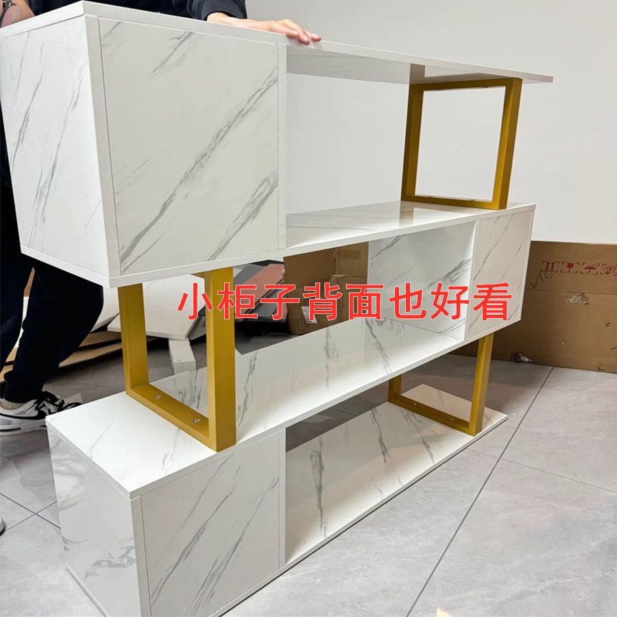 新款隔断柜办公室书架组合置物架书柜简约落地客厅隔断玄关展示架