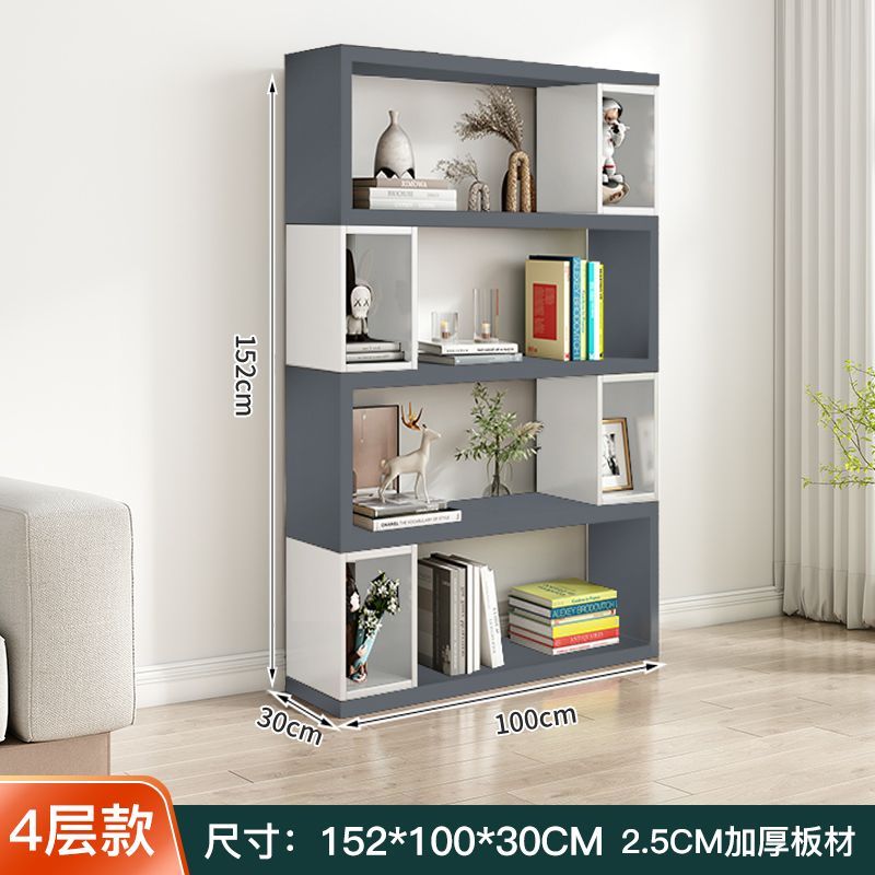 多层置物架创意客厅家用办公书柜落地简约书架自由组合隔断展示柜