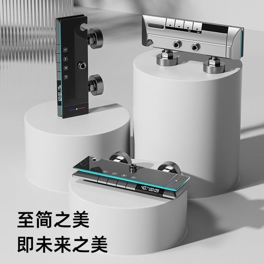 JOMOW全銅增壓數顯淋浴花灑套裝家用衛浴恆溫氛圍沐浴鋼琴按鍵