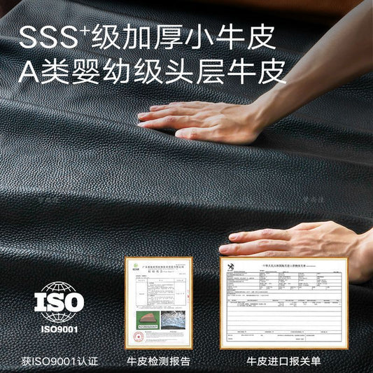 勞倫斯電動沙發牀意式極簡可伸縮多功能半青皮沙發2026真皮沙發