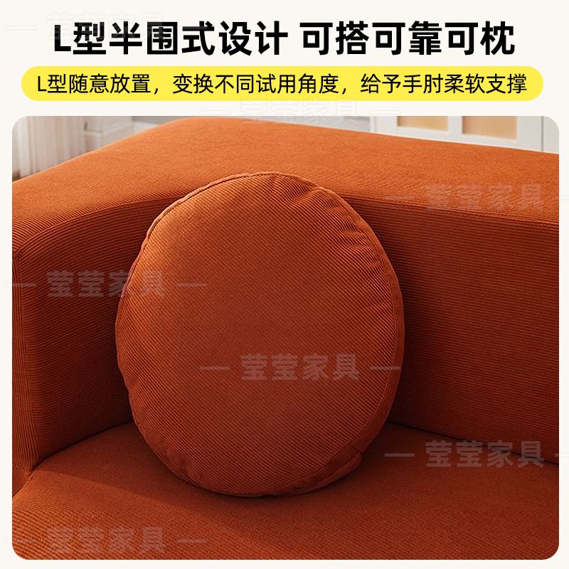 布艺沙发简约客厅小户型出租屋单双人无框沙发组装折叠两用沙发床
