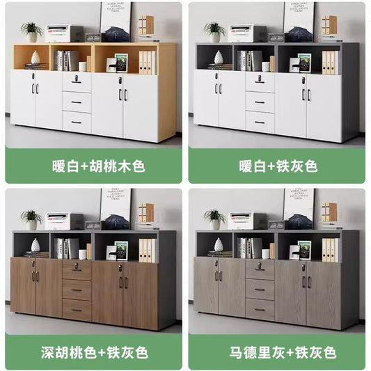 文件柜储物柜办公会议室落地柜密码抽屉柜置物资料储物柜花槽靠墙