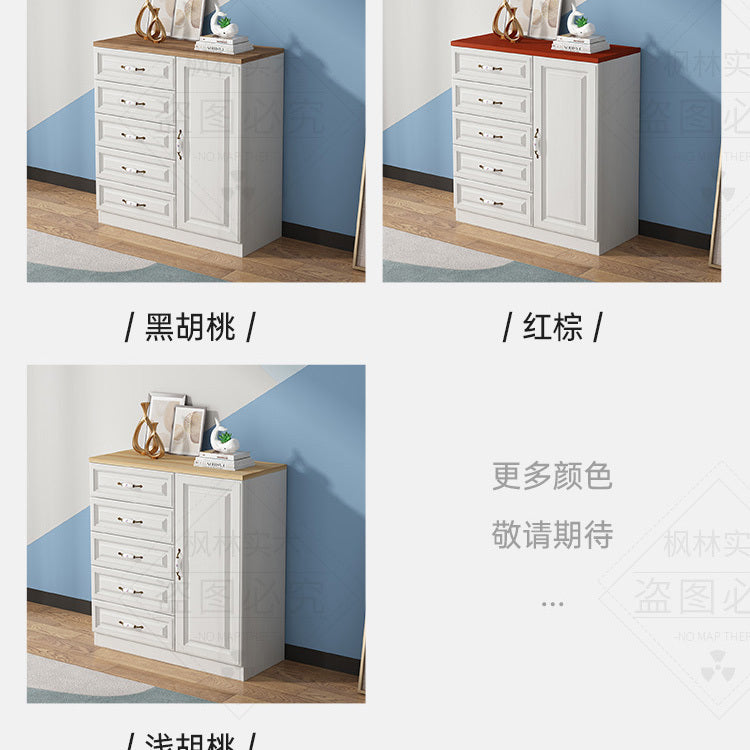 实木卧室五斗柜收纳柜环保欧式现代简约客厅六斗橱储物柜子带抽屉