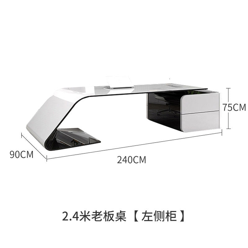 烤漆老板桌简约现代时尚老板桌总裁经理主管桌大班台网红办公桌