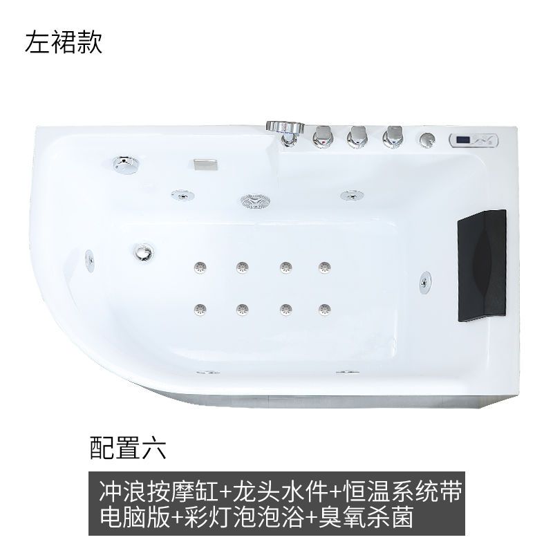 佛山浴缸小戶型日式洗澡家用恆溫深泡浴盆家用衝浪按摩恆溫加熱