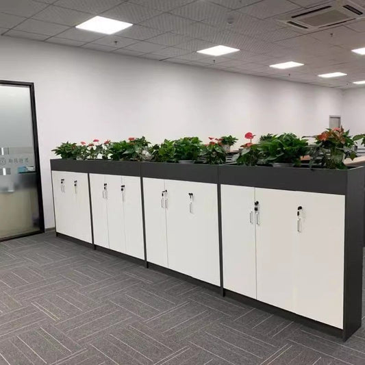 深圳可定做简约现代花槽柜矮柜文件资料柜工厂隔断办公室隔断柜
