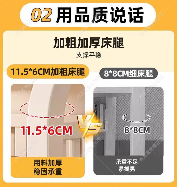 實木上下牀兒童牀子母牀雙層牀櫻桃木加厚高低加粗多功能小戶型牀