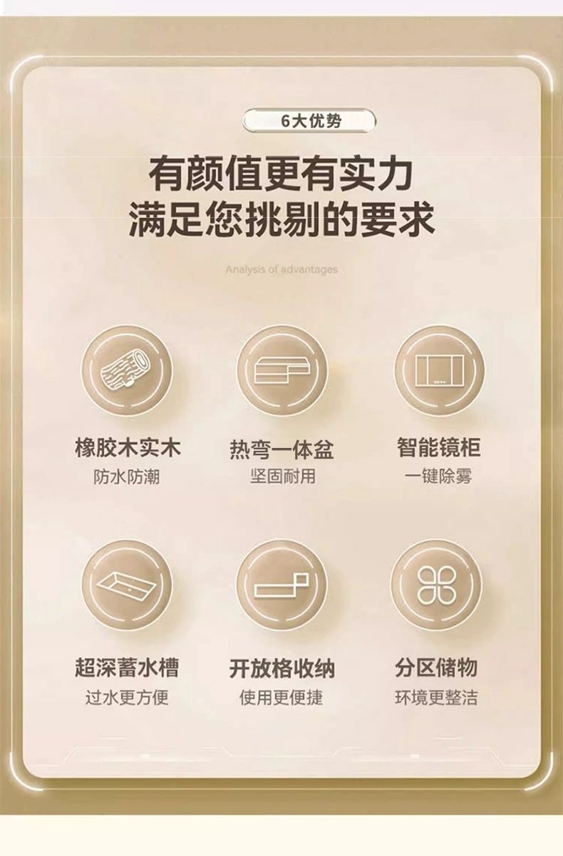 美式衛生間歐式洗臉盆1.8雙人牀現代簡約浴室櫃主臥洗漱組合