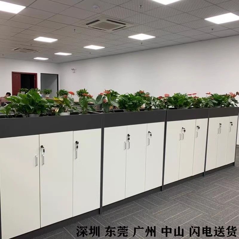 深圳可定做简约现代花槽柜矮柜文件资料柜工厂隔断办公室隔断柜