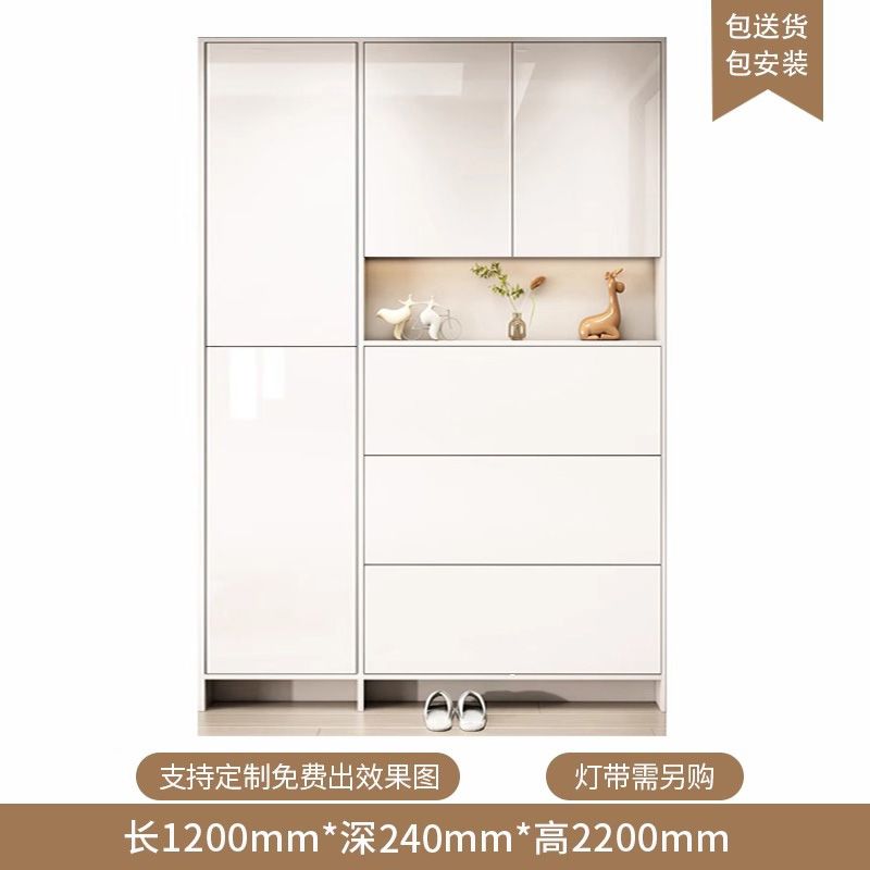 定製超薄款鞋櫃翻鬥18cm家用門口入戶玄關櫃一體高立式門後門廳櫃