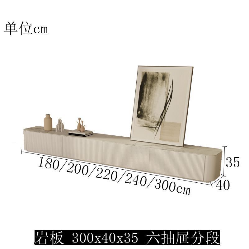 輕奢電視櫃茶几組合現代家用小戶型高款實木客廳白色臥室電視機櫃