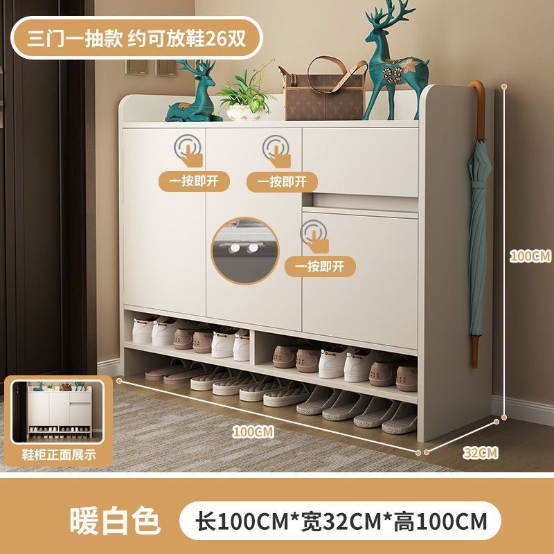 實木鞋櫃家用玄關大容量陽臺簡約現代門口走廊入戶櫃出租屋小戶型