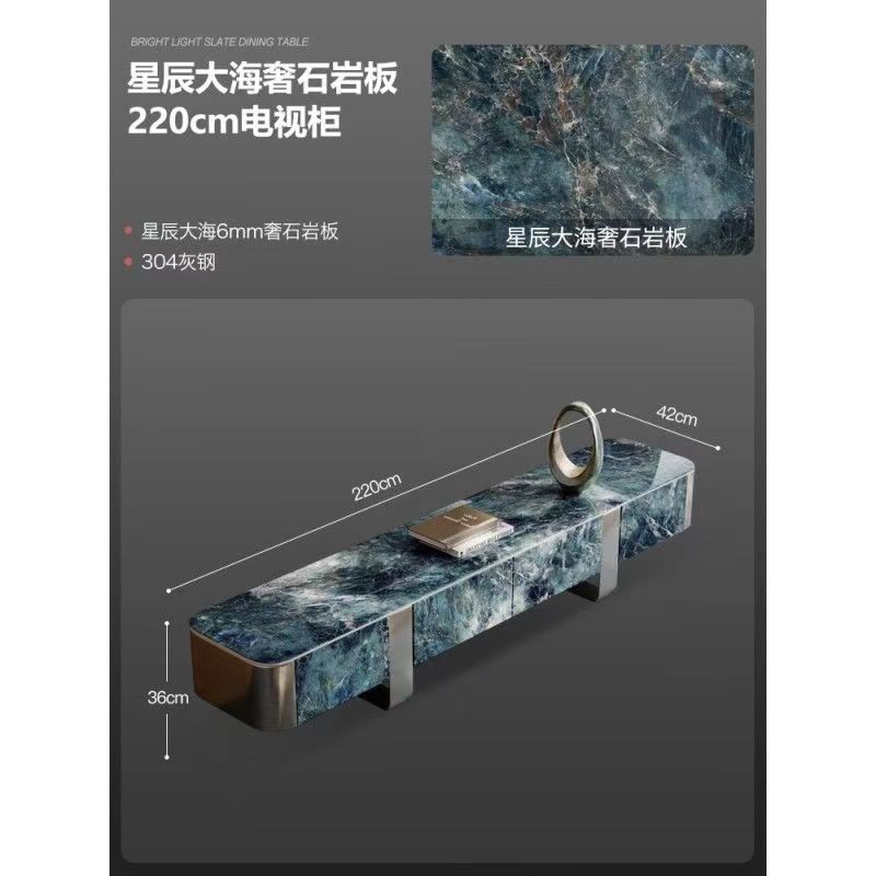 橢圓巖板茶几小戶型簡約現代輕奢高級感客廳家用網紅茶几橢圓