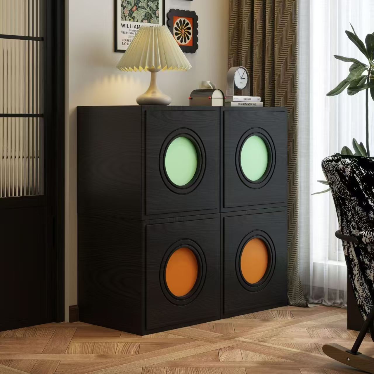 中古牀頭櫃臥室櫃收納櫃電視櫃組合鬥櫃實木卡門櫃客廳落地櫃新款