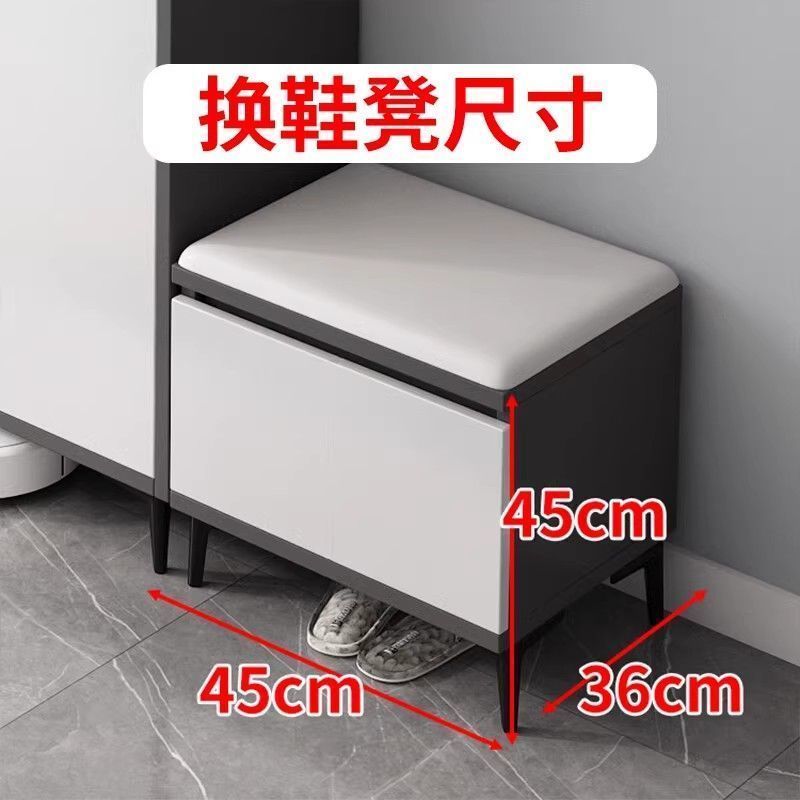 巖板鞋櫃家用門口鞋櫃實木玄關櫃入戶儲物櫃大容量收納靠牆一體櫃
